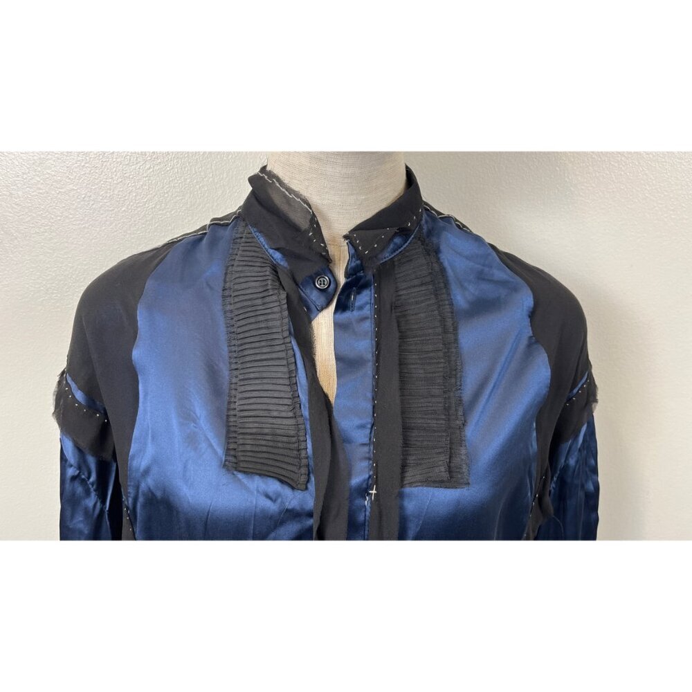 UMIT UNAL COUTURE SILK BLOUSE - Picture 3 of 11